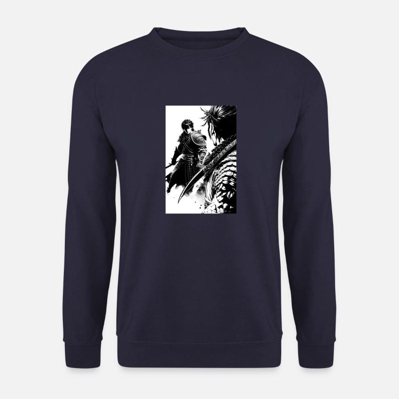 Samurai Schwarz und Weiß Design - Unisex Pullover - Navy