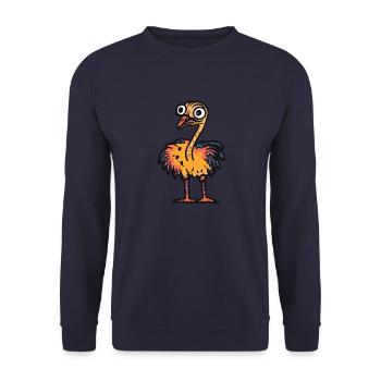 Strauß Halloween Tier - Unisex Pullover - Navy - Vorne - Alina (178cm) & Michal (187cm)