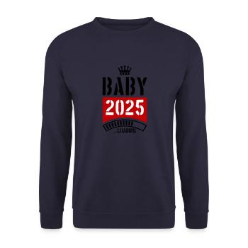Baby 2025 Loading - Unisex Pullover - Navy - Vorne - Alina (178cm) & Michal (187cm)
