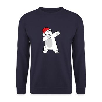 Dabbing Dab Danse Ours Polaire Noël - Sweat-shirt Unisexe - marine - Devant - Alina (178cm) & Michal (187cm)