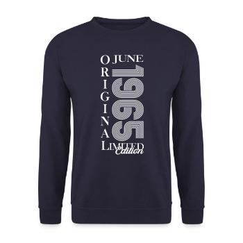 Original Juin 1965 Millésime 1965 Anniversaire 1965 - Sweat-shirt Unisexe - marine - Devant - Alina (178cm) & Michal (187cm)