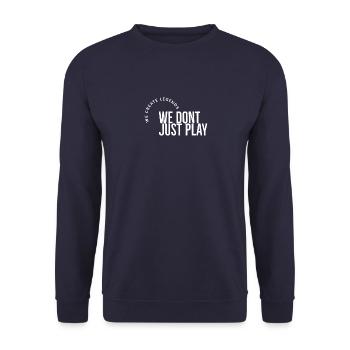 we dont just play - Unisex Sweatshirt - navy - Front - Alina (178cm) & Michal (187cm)