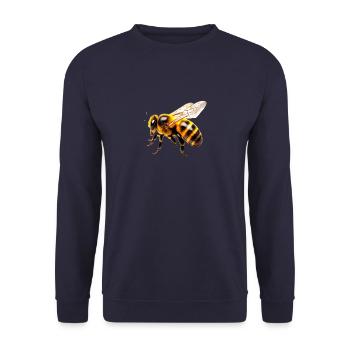 Bees Design Motif Honey Beekeeper Bee - Unisex Sweatshirt - navy - Front - Alina (178cm) & Michal (187cm)