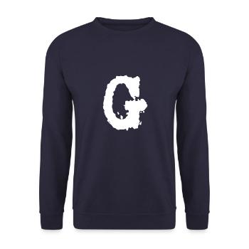 G - Unisex Sweatshirt - navy - Front - Alina (178cm) & Michal (187cm)