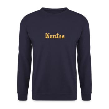 Nantes - Sweat-shirt Unisexe - marine - Devant - Alina (178cm) & Michal (187cm)