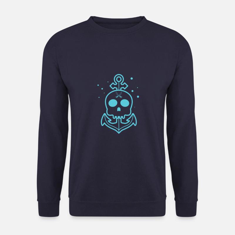 Totenkopf Schädel Anker Pirat Säbel Freiheit - Unisex Pullover - Navy