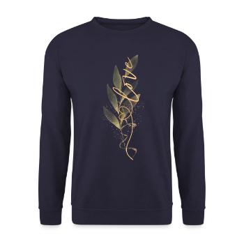 Amour - Sweat-shirt Unisexe - marine - Devant - Alina (178cm) & Michal (187cm)