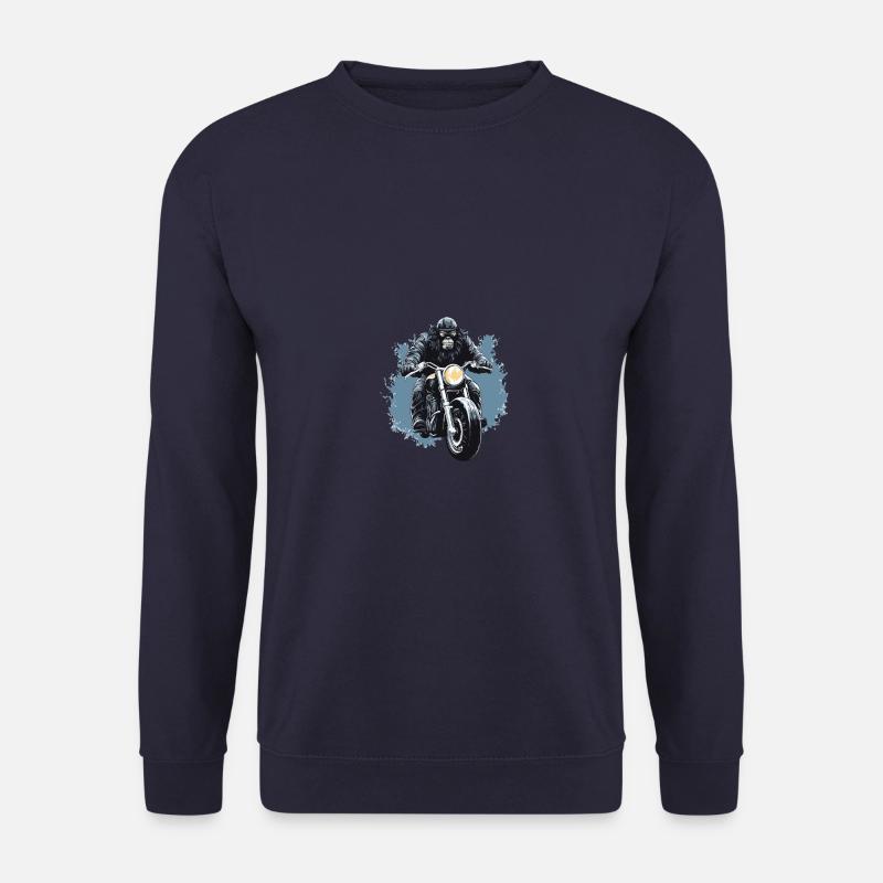 Motorcycle Biker Gorilla - Unisex Sweatshirt - navy