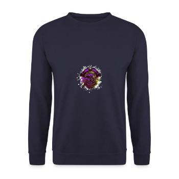 Pirate Skull Captain - Unisex Sweatshirt - navy - Front - Alina (178cm) & Michal (187cm)