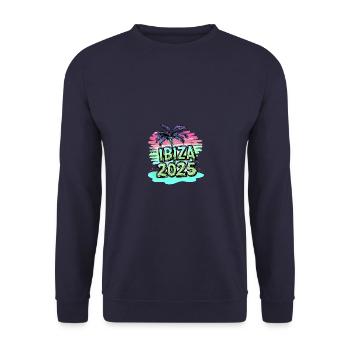 Ibiza 2025 Beach - Unisex Sweatshirt - navy - Front - Alina (178cm) & Michal (187cm)