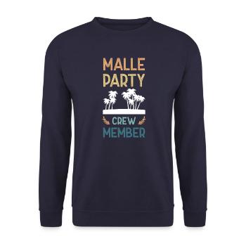 Malle Party Crew - Unisex Sweatshirt - navy - Front - Alina (178cm) & Michal (187cm)