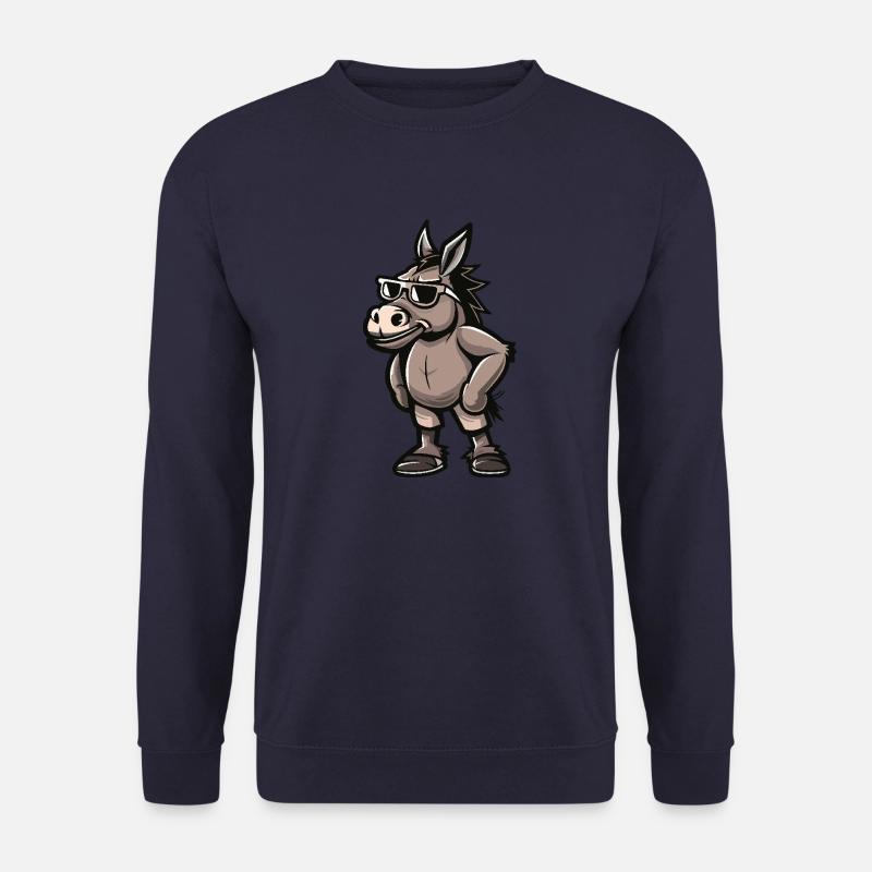 Âne Cool Bande Dessinée - Sweat-shirt Unisexe - marine