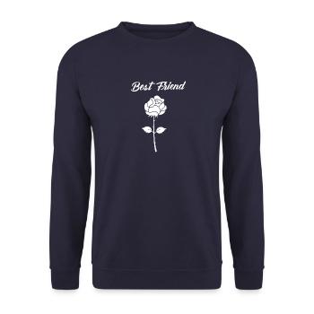 Best Friend Bestie Family Sister Roses Tattoo - Unisex Sweatshirt - navy - Front - Alina (178cm) & Michal (187cm)