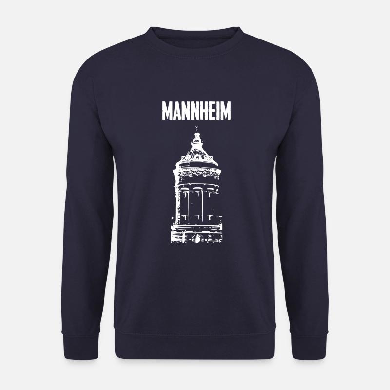Mannheim Wasserturm Weiß - Unisex Pullover - Navy