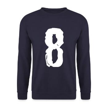 Maillot à 8 chiffres - Sweat-shirt Unisexe - marine - Devant - Alina (178cm) & Michal (187cm)
