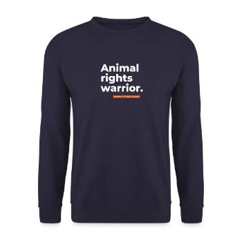 Guerrier des droits des animaux. - Sweat-shirt Unisexe - marine - Devant - Alina (178cm) & Michal (187cm)