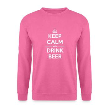 Drinks Keep calm Beer - Unisex Sweatshirt - pink - Front