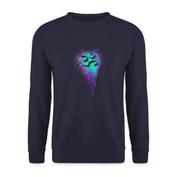 Psy OM Psytrance Shiva Buddha Goa Hindu - Unisex Sweatshirt - navy - Front - Alina (178cm) & Michal (187cm)