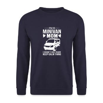Minivan Moms Lifestyle Mom Drives Minivan Mamas - Unisex Pullover - Navy - Vorne - Alina (178cm) & Michal (187cm)