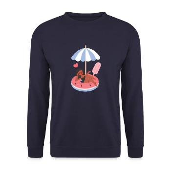 Bouée - Sweat-shirt Unisexe - marine - Devant - Alina (178cm) & Michal (187cm)