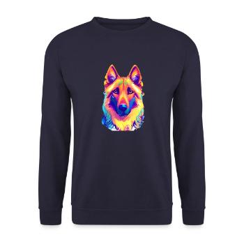 dogs dog dog dog owner german shepherd dog owner - Unisex Sweatshirt - navy - Front - Alina (178cm) & Michal (187cm)
