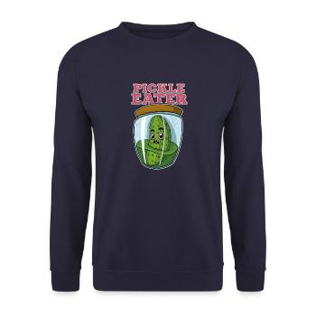 Cornichons Concombres Fruits Nourriture végétalienne Dicton - Sweat-shirt Unisexe - marine - Devant - Alina (178cm) & Michal (187cm)