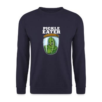 Cornichons Concombres Fruits Nourriture végétalienne Dicton - Sweat-shirt Unisexe - marine - Devant - Alina (178cm) & Michal (187cm)