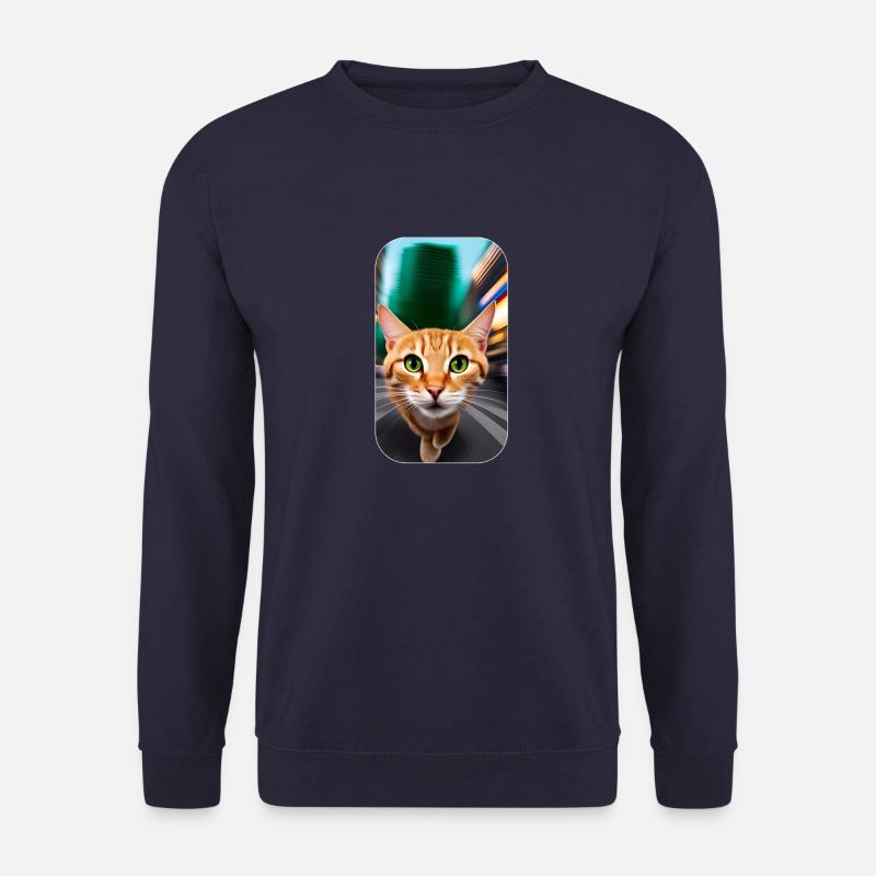 Neugierige katze - Unisex Pullover - Navy