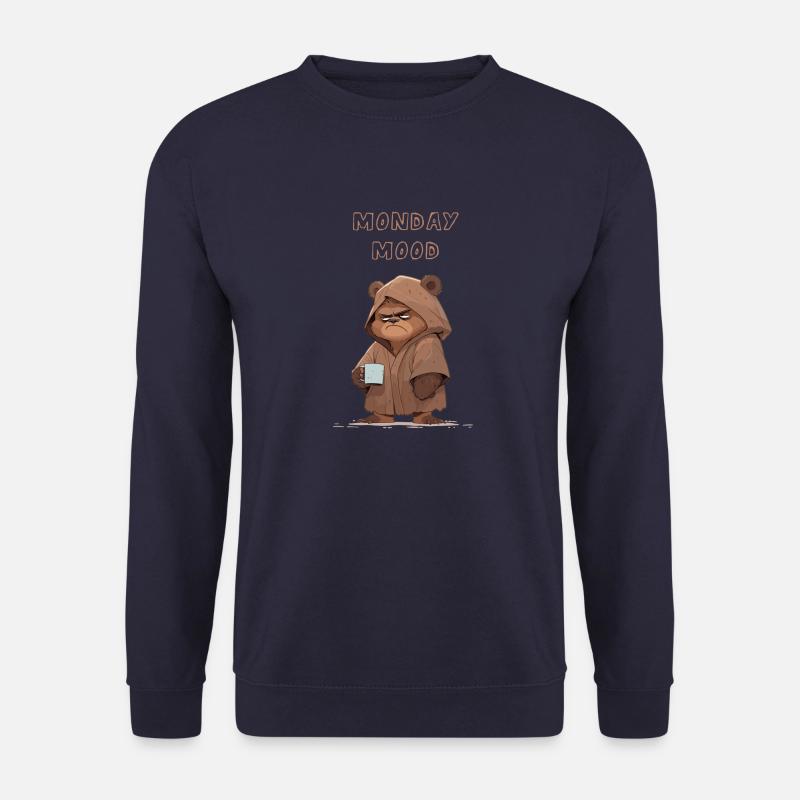 Monday mood bear - Unisex Pullover - Navy