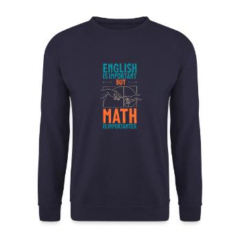 Géométrie Nombre d’or Math Fibonacci - Sweat-shirt Unisexe - marine - Devant - Alina (178cm) & Michal (187cm)