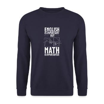 Geometry Golden Ratio Math Fibonacci - Unisex Sweatshirt - navy - Front - Alina (178cm) & Michal (187cm)