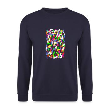 I'm not for papers - Unisex Sweatshirt - navy - Front - Alina (178cm) & Michal (187cm)