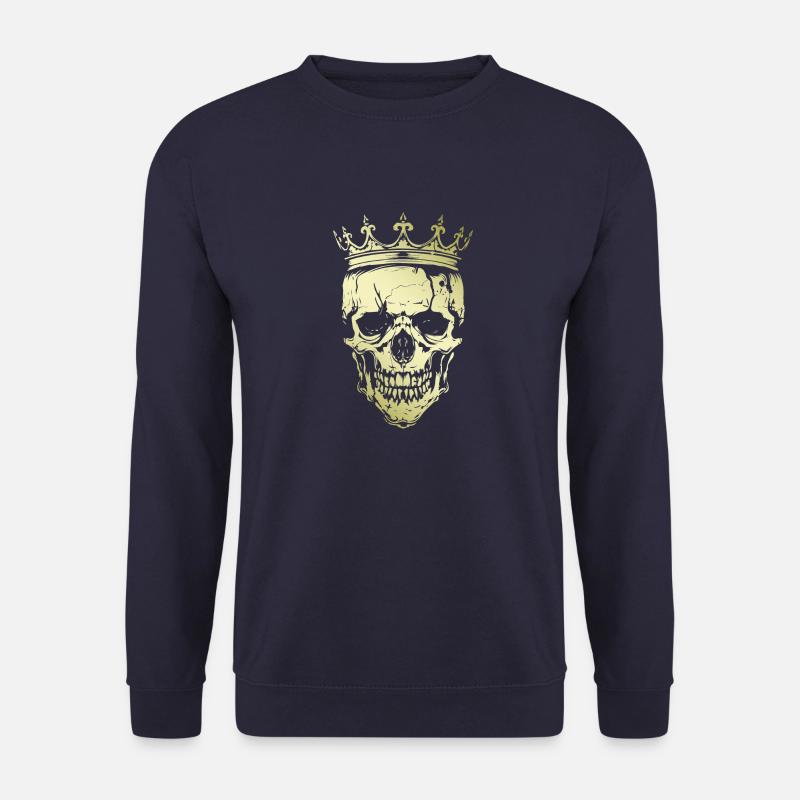 King Skull Crown Gold - Unisex Sweatshirt - navy