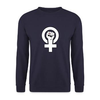 Féministe - féministe - Sweat-shirt Unisexe - marine - Devant - Alina (178cm) & Michal (187cm)