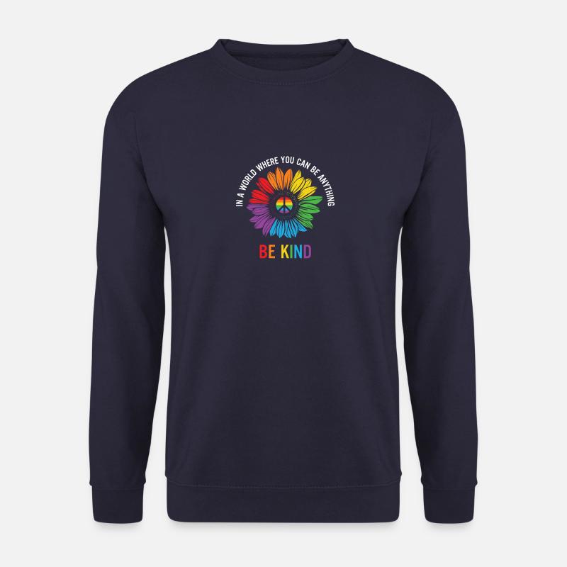 LGBT Design - BE KIND Design - Unisex Sweatshirt - navy