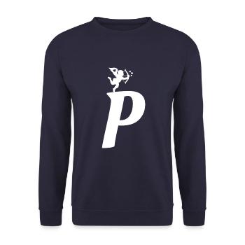 P - Unisex Pullover - Navy - Vorne - Alina (178cm) & Michal (187cm)