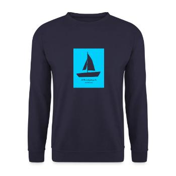 Let the wind guide you to new horizons. - Unisex Sweatshirt - navy - Front - Alina (178cm) & Michal (187cm)