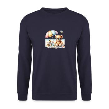 Am Strand - Unisex Pullover - Navy - Vorne - Alina (178cm) & Michal (187cm)