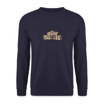Berlin Brandenburg Gate - Unisex Sweatshirt - navy - Front - Alina (178cm) & Michal (187cm)