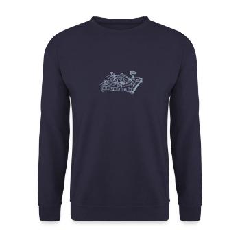 Vintage Morse Code Device, Retro Communication - Unisex Sweatshirt - navy - Front - Alina (178cm) & Michal (187cm)