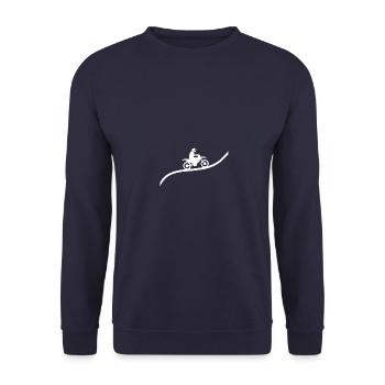 Moto motocross - Sweat-shirt Unisexe - marine - Devant - Alina (178cm) & Michal (187cm)