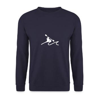 Kayak canoe canoeists - Unisex Sweatshirt - navy - Front - Alina (178cm) & Michal (187cm)