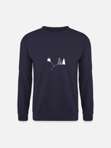 Social Distancing Hütte im Wald und in den Bergen - Unisex Pullover - Navy
