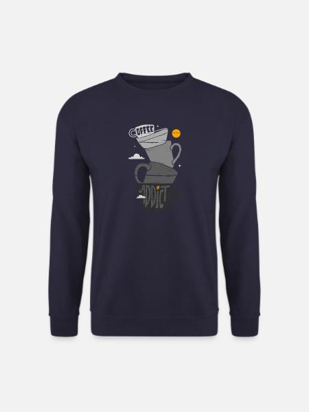 Süchtig nach Kaffee - Cafe Sucht - Unisex Pullover - Navy