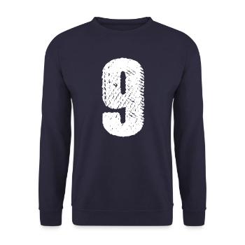 Maillot à 9 chiffres - Sweat-shirt Unisexe - marine - Devant - Alina (178cm) & Michal (187cm)