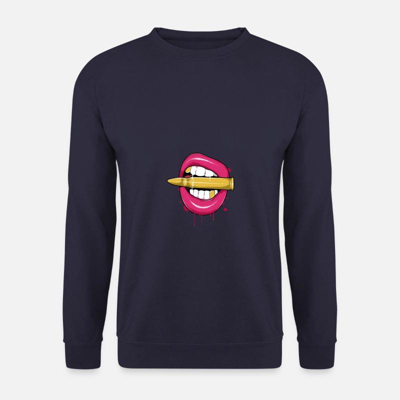 Lippen und Geschoss - Unisex Pullover - Navy