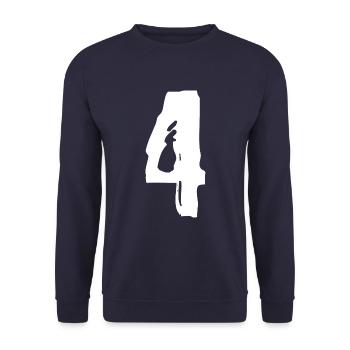Maillot numéro 4 - Sweat-shirt Unisexe - marine - Devant - Alina (178cm) & Michal (187cm)