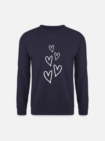 Hearts Love Symbol - Unisex Sweatshirt - navy