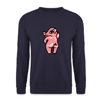 Sexy geile Sau 3 - Unisex Pullover - Navy - Vorne - Alina (178cm) & Michal (187cm)