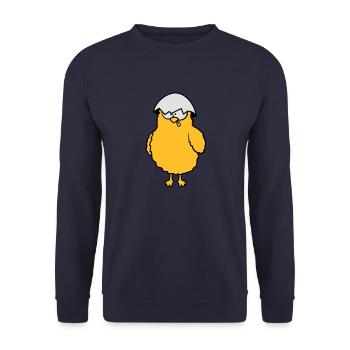 Crazy funny chicks - Unisex Sweatshirt - navy - Front - Alina (178cm) & Michal (187cm)
